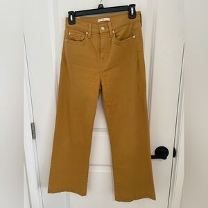 7 for All Mankind Women's Mustard Cropped Jeans